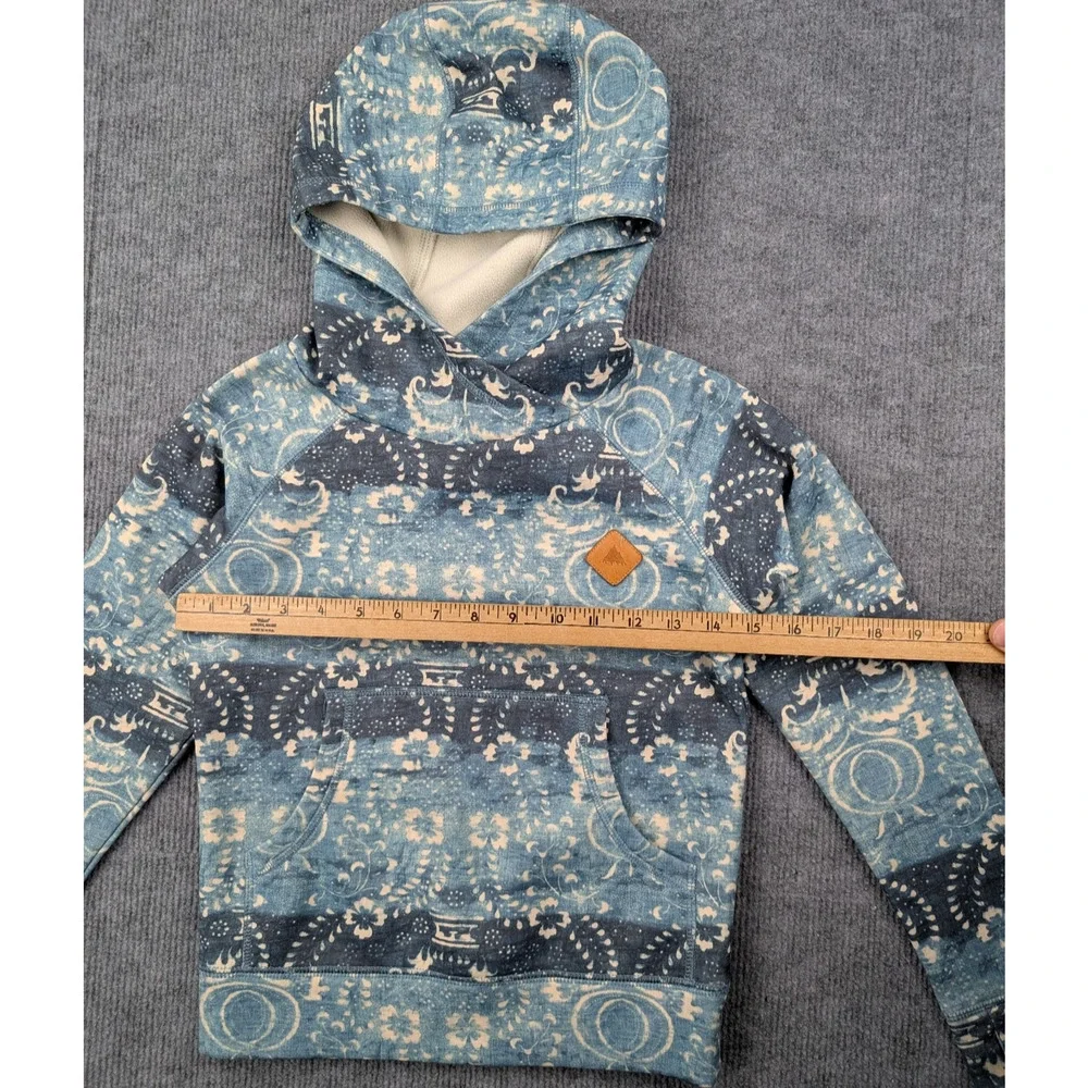 Burton Heron Pullover Hoodie Girls Small Drip Dye Dryride Outdoors Hiking Fleece